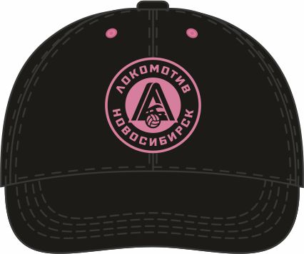 Cap VC Lokomotiv black, pink logo 26.06.17